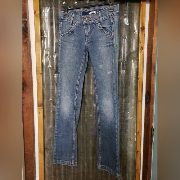 MISS SIXTY ブーツカットデニム ダークグレー MISS SIXTY DARK WASH BOOT CUT SUPERTOMMY JEANS SZ 27 NWOTS